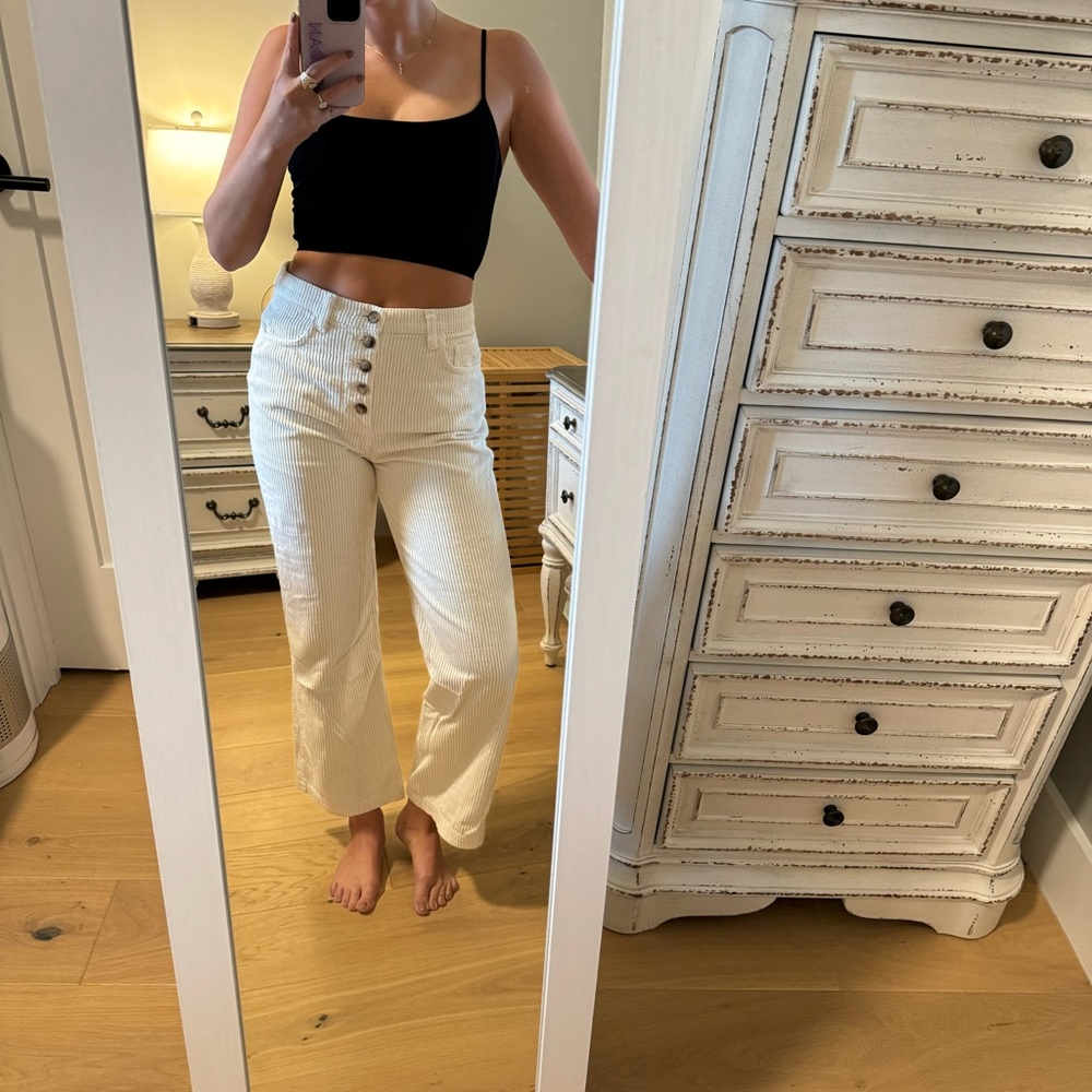 Reformation high-waisted corduroy pants